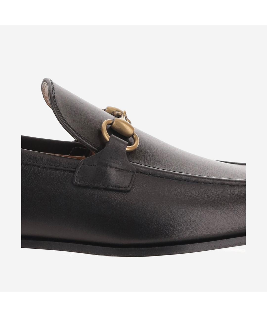 GUCCI Черные кожаные лоферы, фото 5