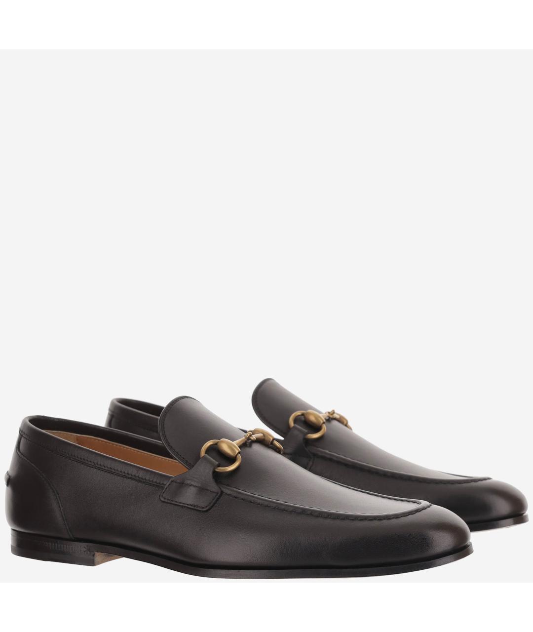 GUCCI Черные кожаные лоферы, фото 3
