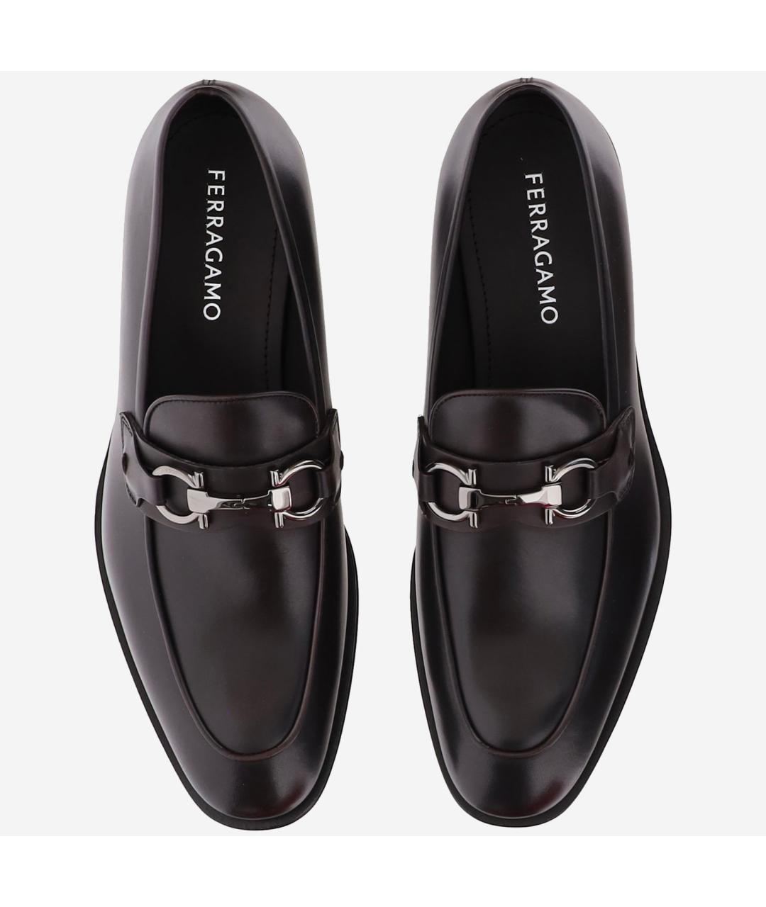FERRAGAMO Коричневые кожаные лоферы, фото 2