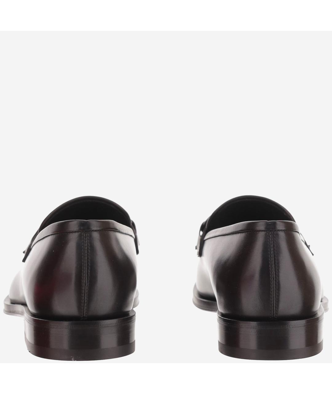 FERRAGAMO Коричневые кожаные лоферы, фото 4