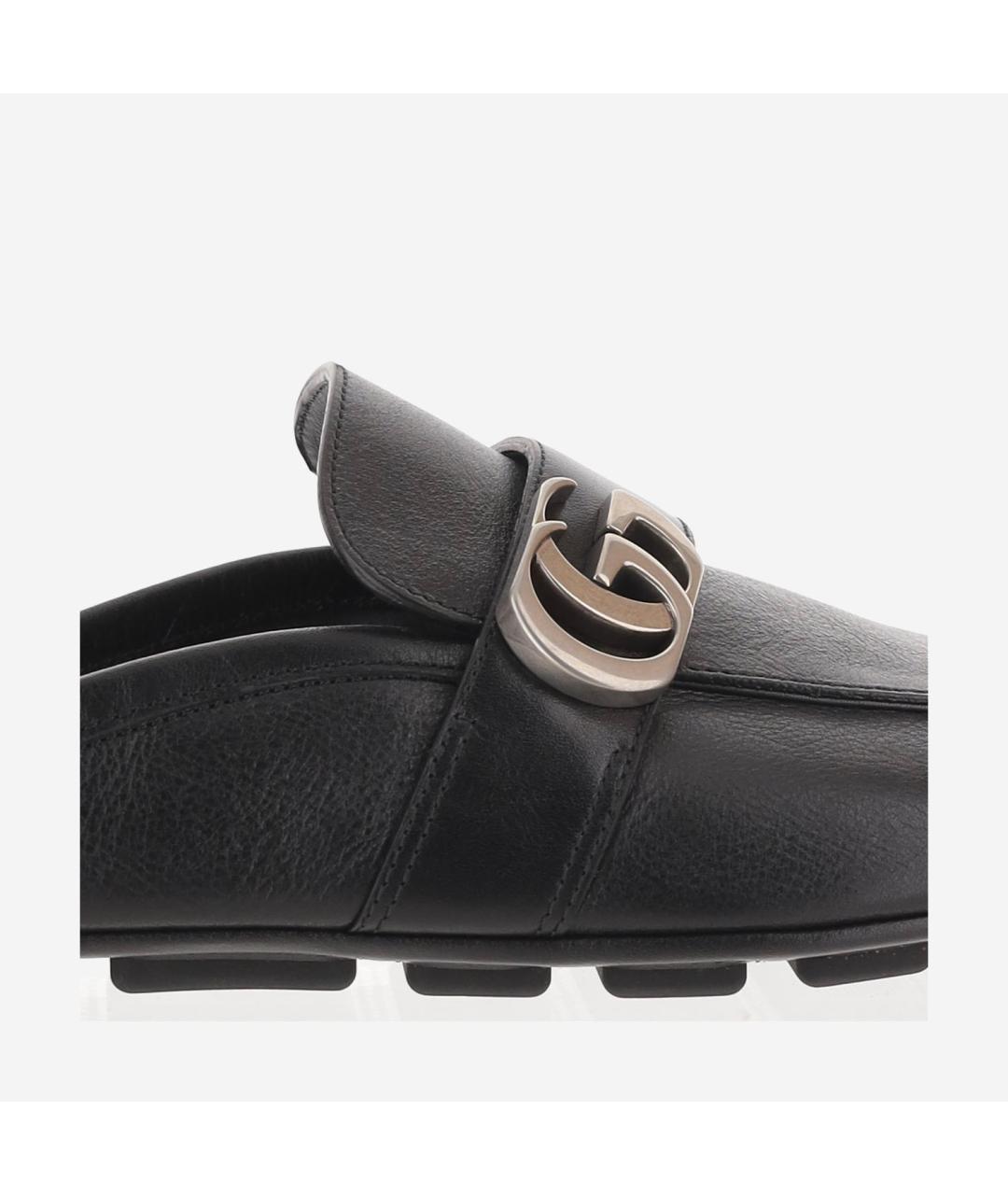 GUCCI Черные кожаные лоферы, фото 5