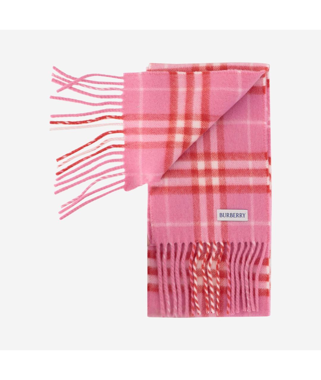 BURBERRY Розовый кашемировый шарф, фото 3