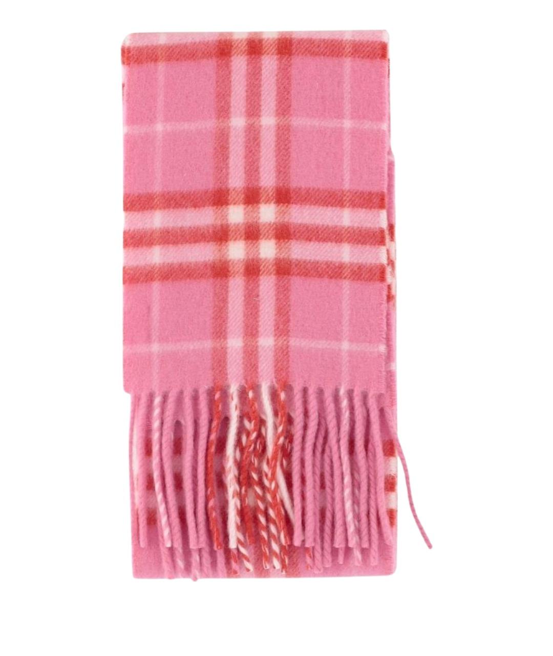 BURBERRY Розовый кашемировый шарф, фото 1