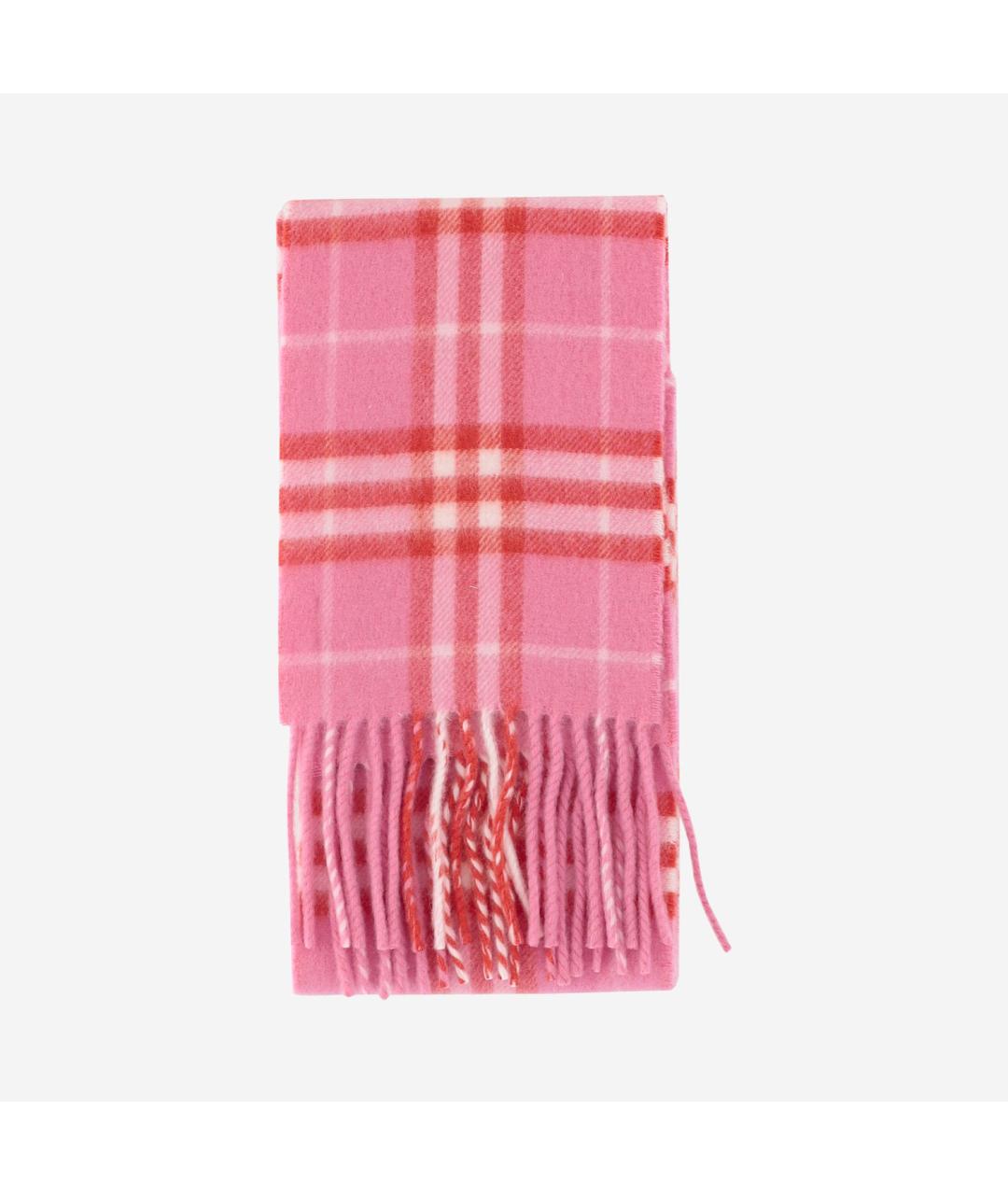 BURBERRY Розовый кашемировый шарф, фото 4