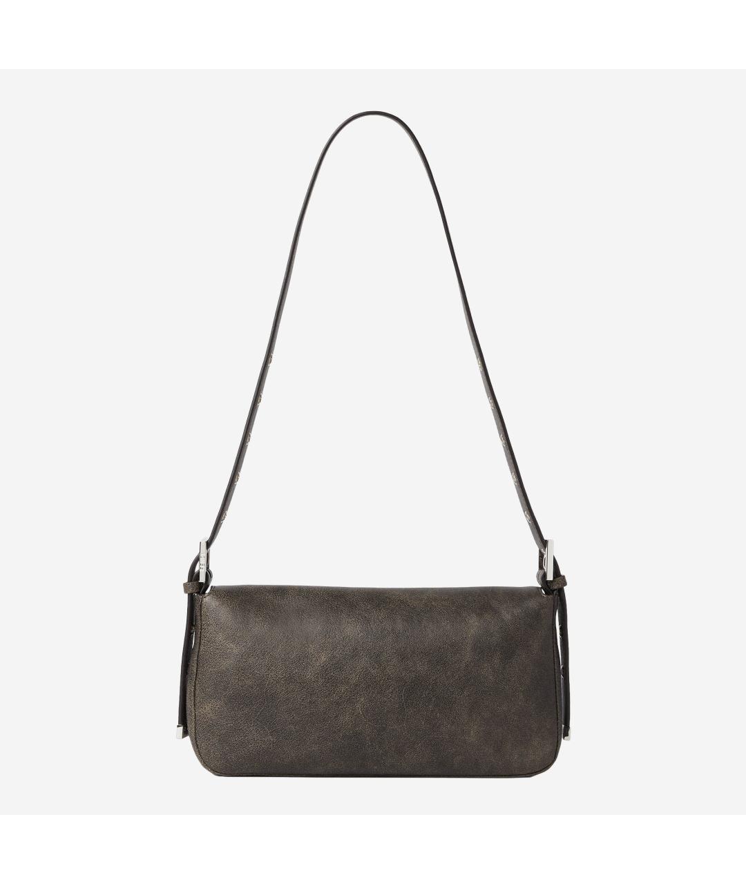 FENDI Черная кожаная сумка через плечо, фото 3