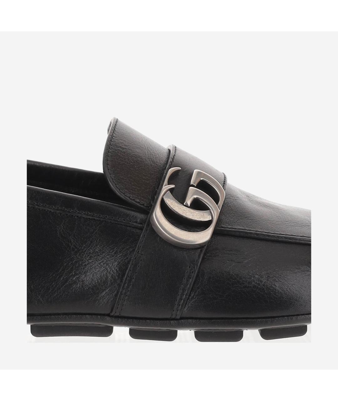 GUCCI Черные кожаные лоферы, фото 5