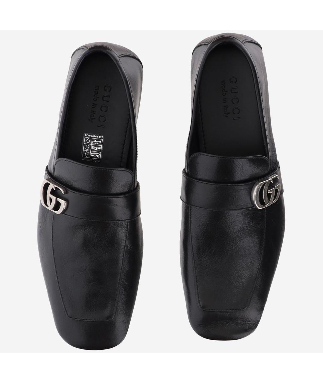 GUCCI Черные кожаные лоферы, фото 2