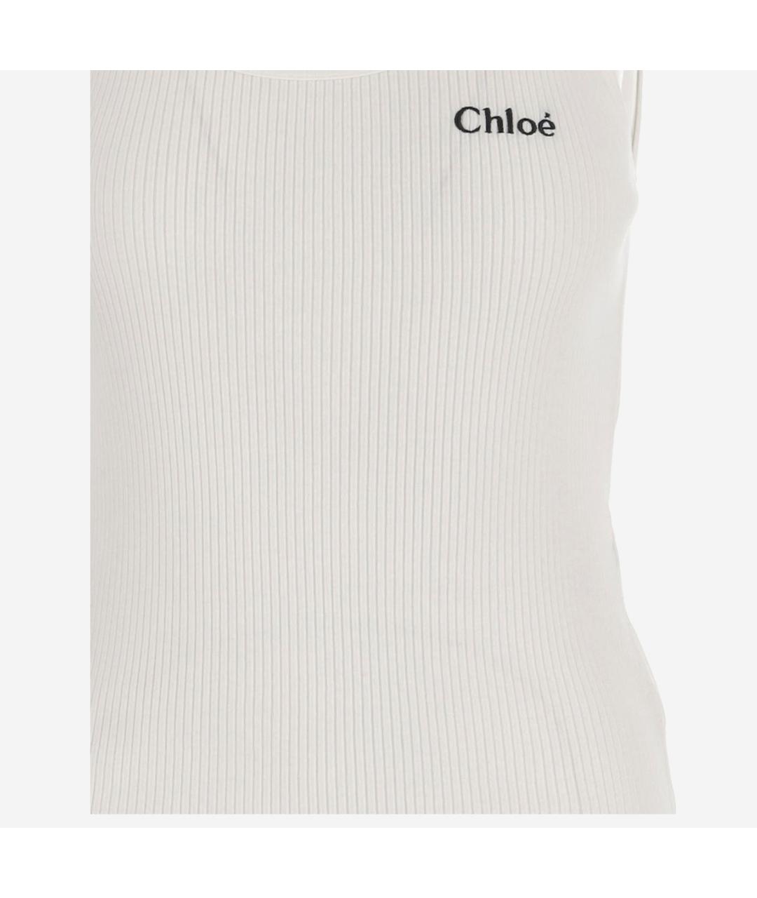 CHLOE Белая хлопковая майка, фото 3