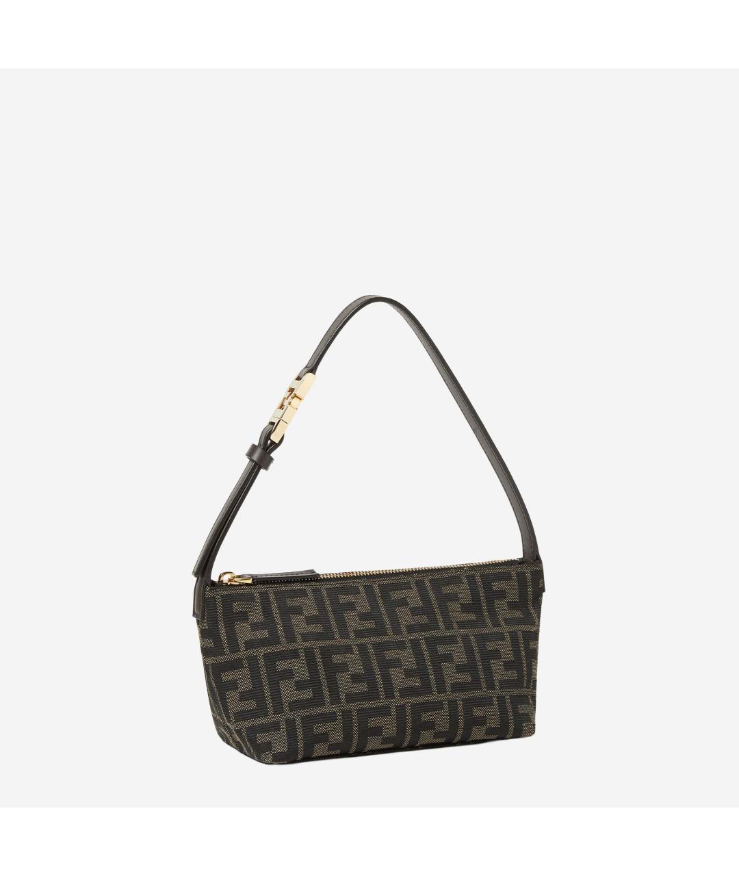 FENDI Коричневая тканевая сумка через плечо, фото 2