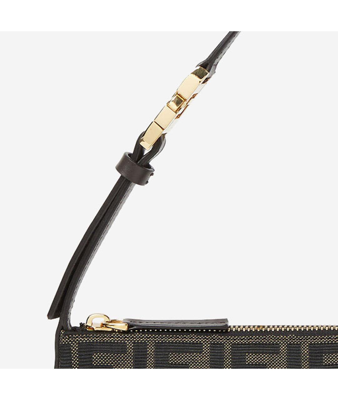 FENDI Коричневая тканевая сумка через плечо, фото 4