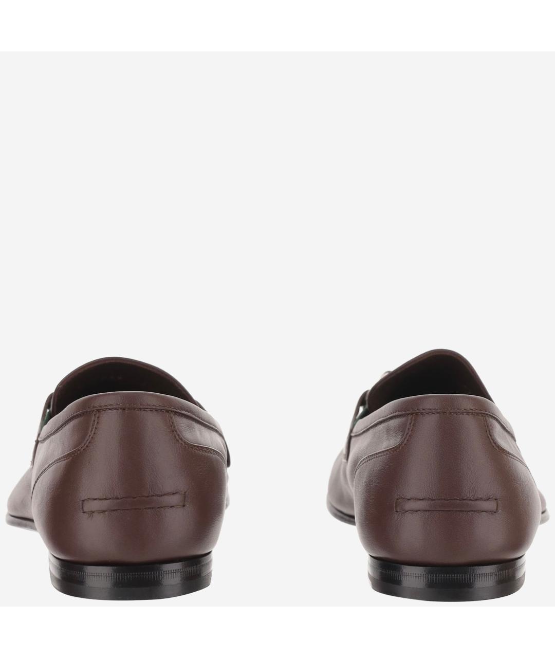 GUCCI Коричневые кожаные лоферы, фото 4