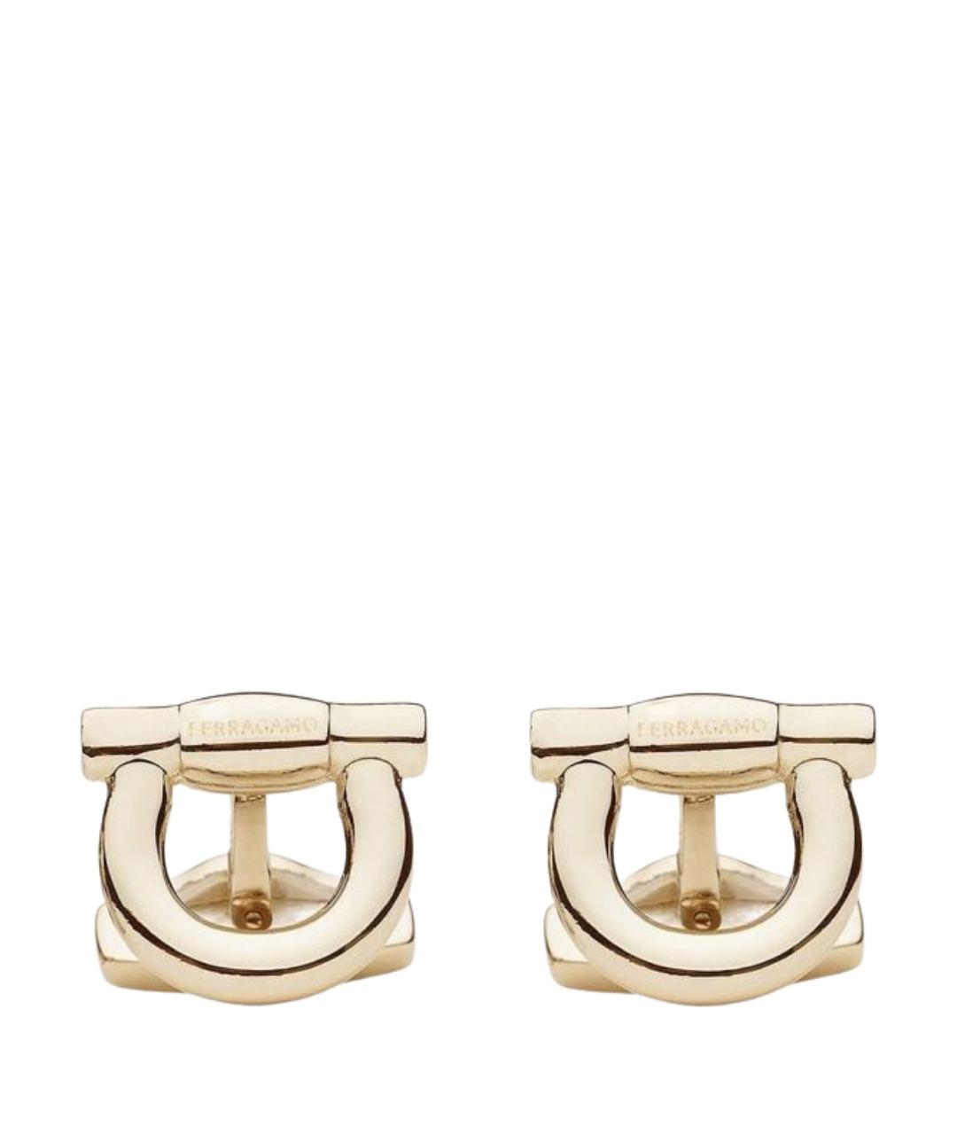 FERRAGAMO Золотые металлические запонки, фото 1