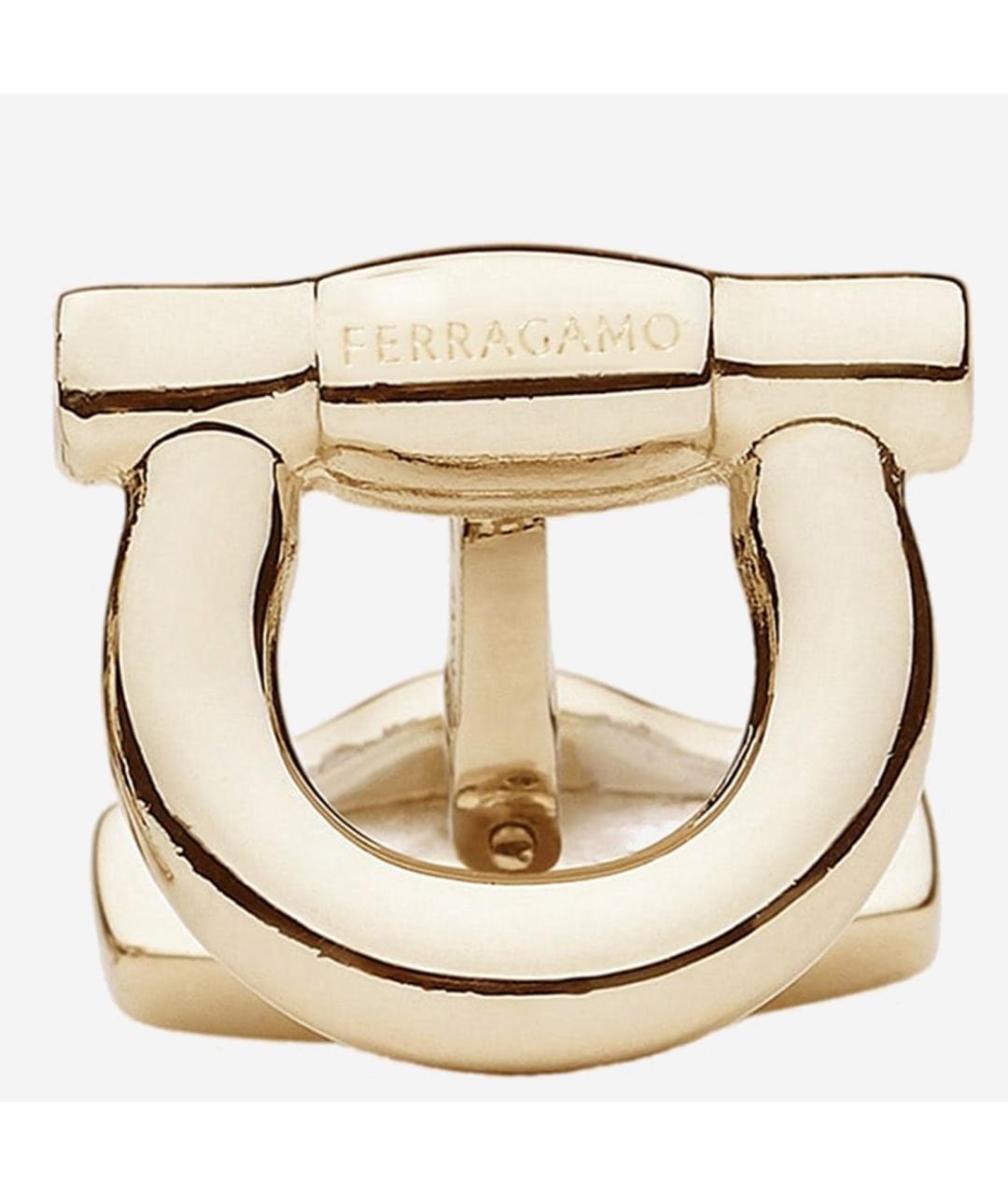 FERRAGAMO Золотые металлические запонки, фото 3