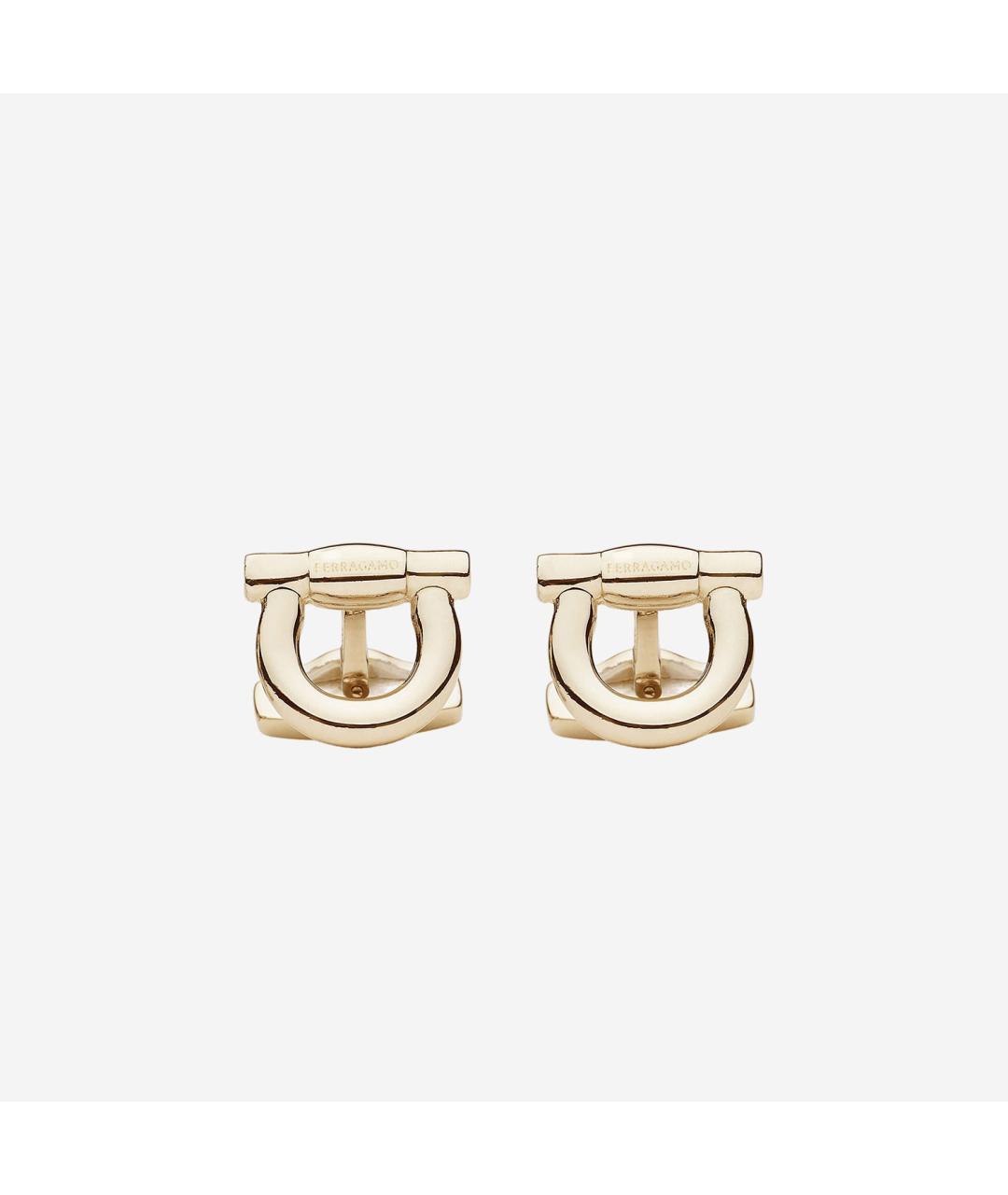 FERRAGAMO Золотые металлические запонки, фото 4