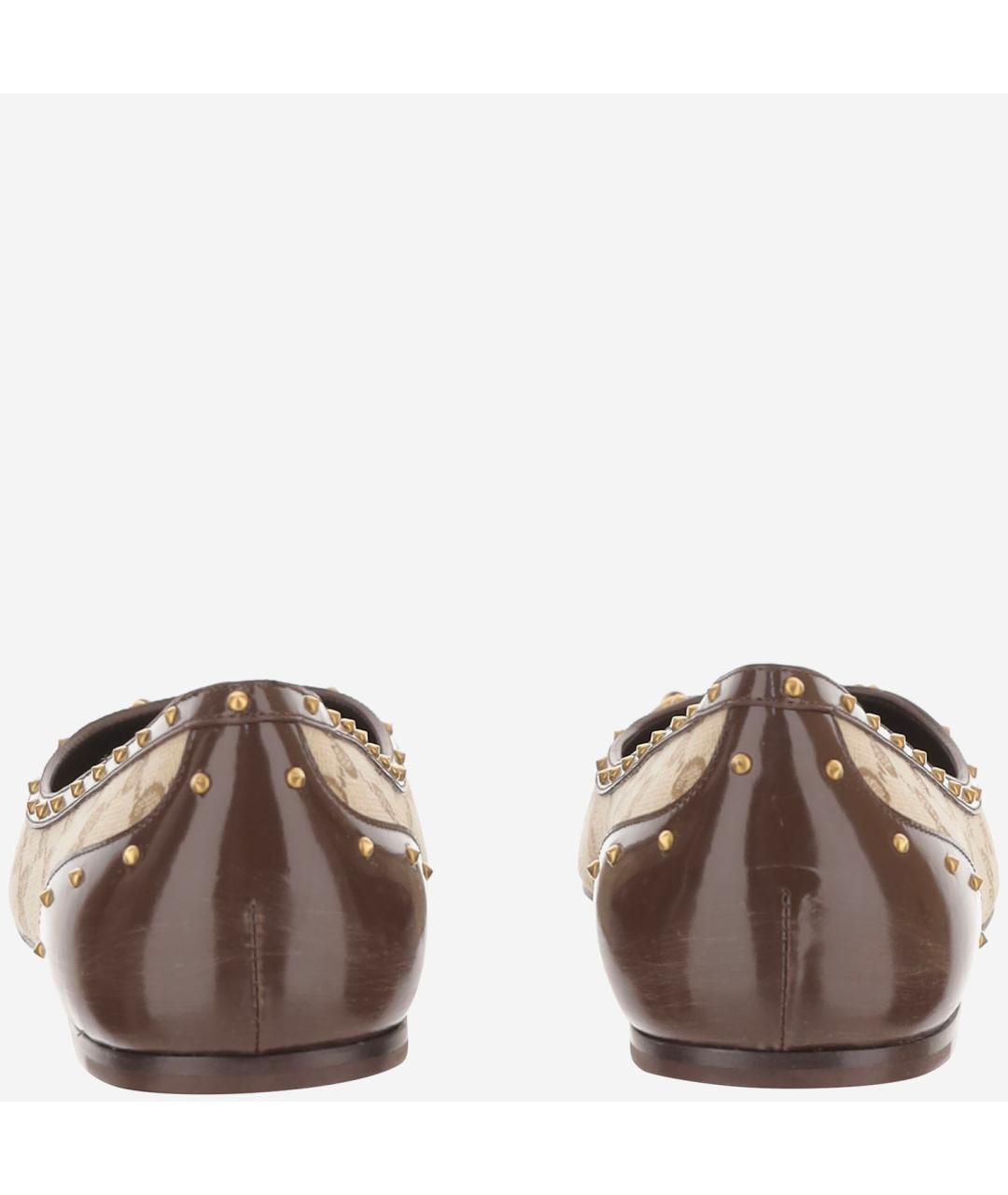 GUCCI Бежевые текстильные балетки, фото 4