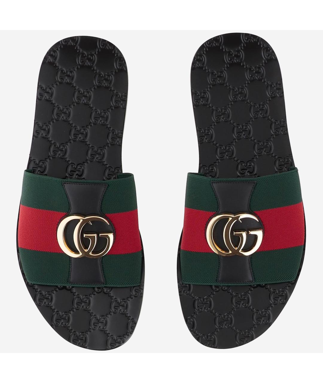 GUCCI Мульти текстильные шлепанцы, фото 2