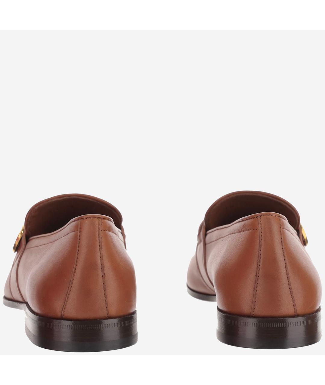 FERRAGAMO Коричневые кожаные туфли, фото 4