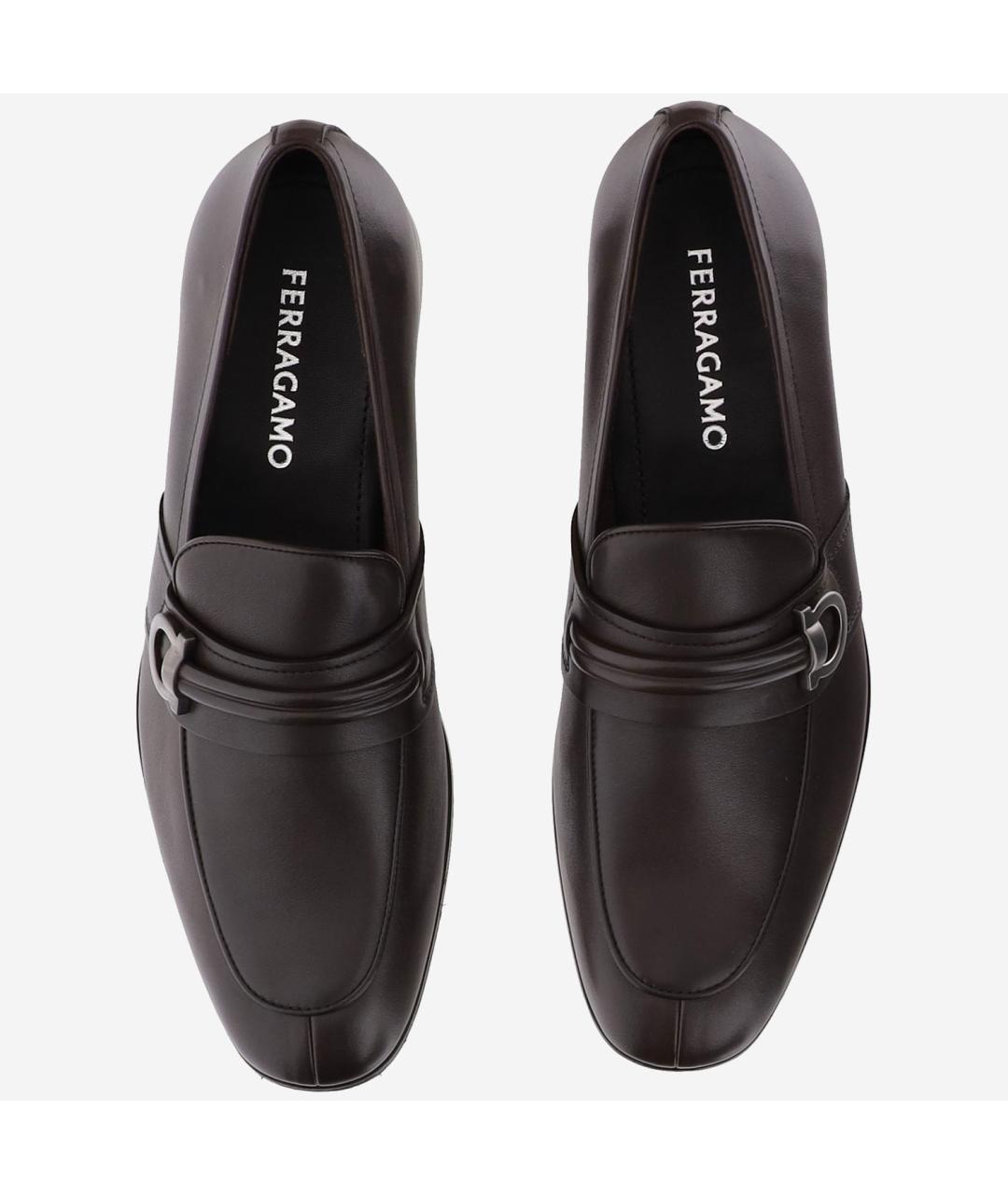 FERRAGAMO Коричневые кожаные туфли, фото 2