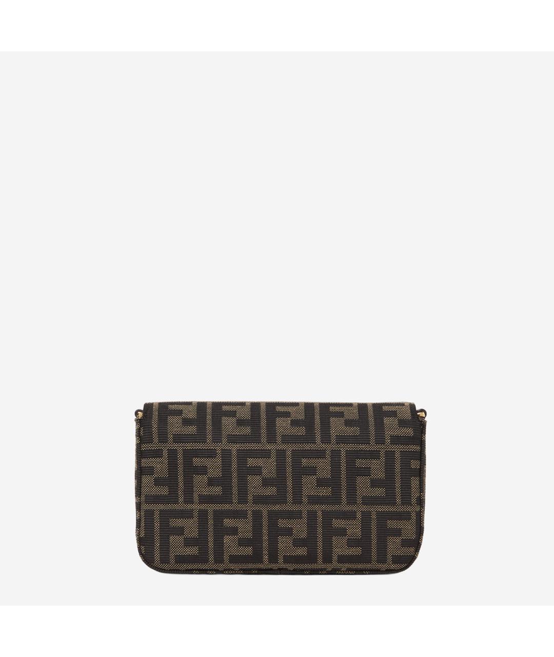 FENDI Коричневая тканевая сумка через плечо, фото 3