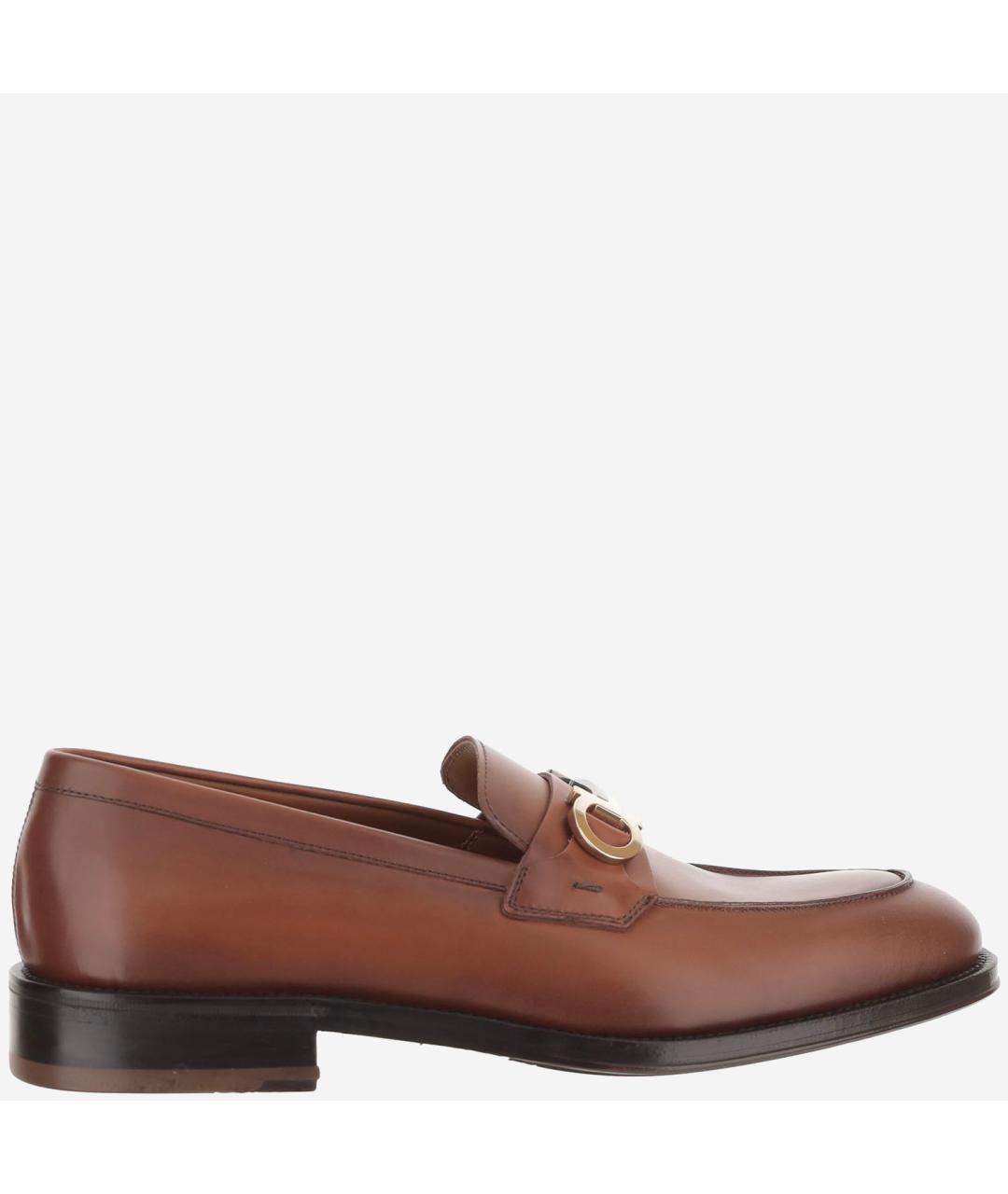 FERRAGAMO Коричневые кожаные туфли, фото 1