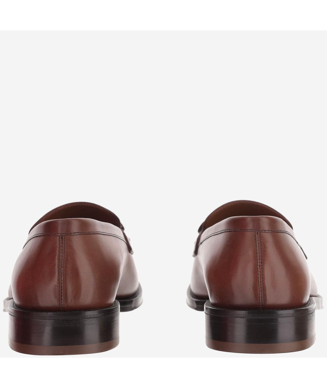 FERRAGAMO Коричневые кожаные туфли, фото 4