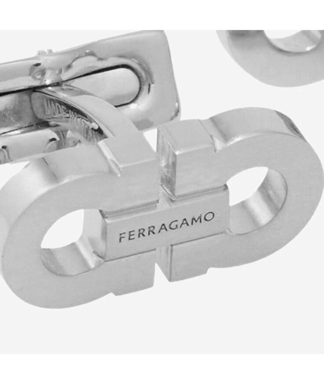 FERRAGAMO Серебряные металлические запонки, фото 3