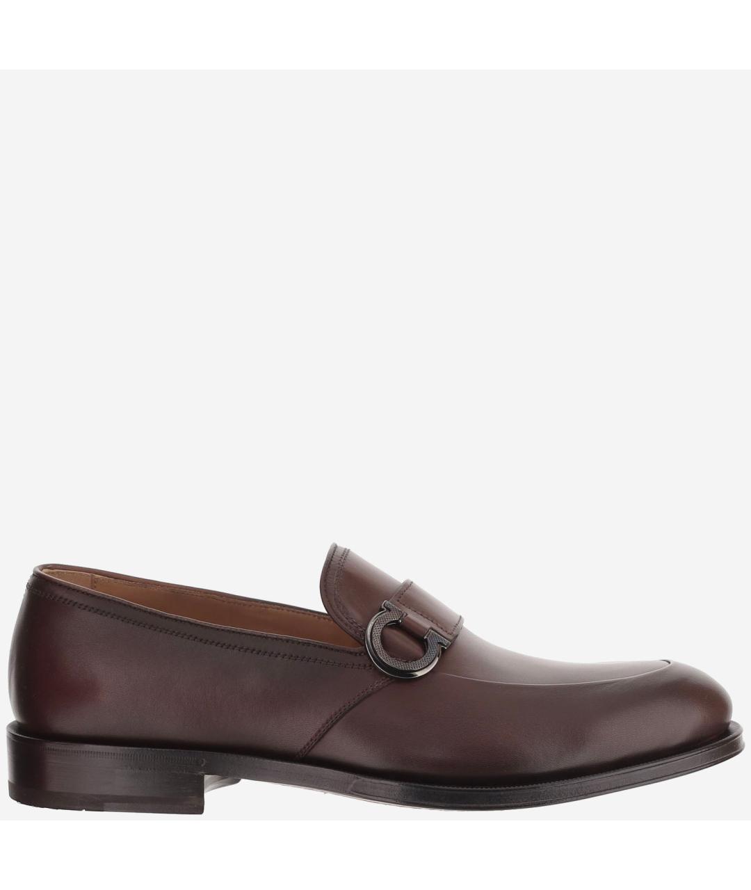 FERRAGAMO Коричневые кожаные туфли, фото 1