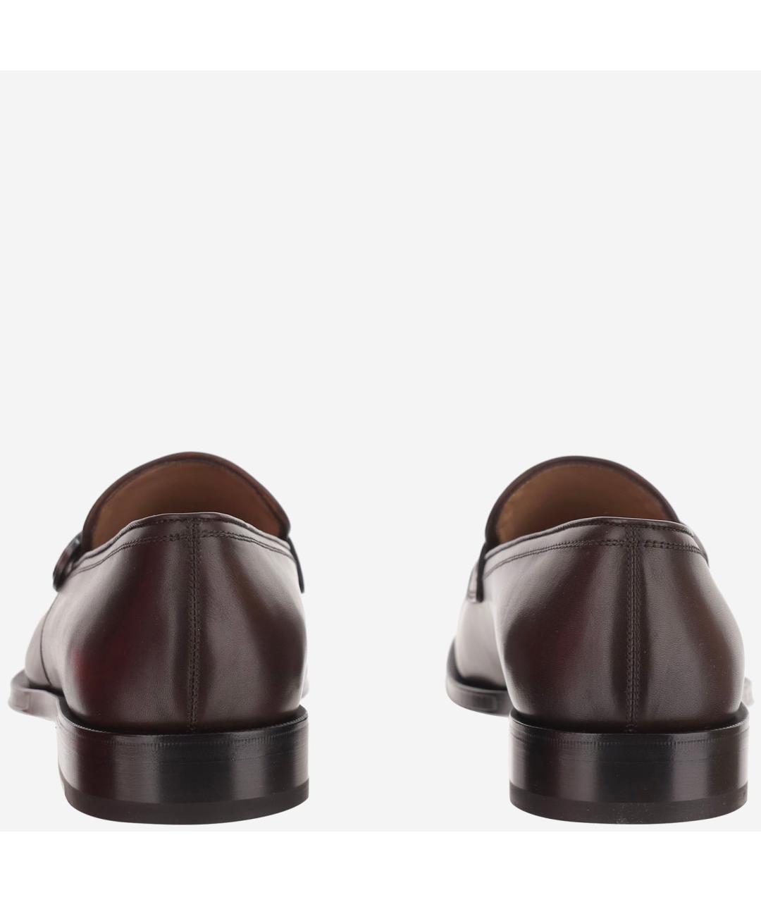FERRAGAMO Коричневые кожаные туфли, фото 4