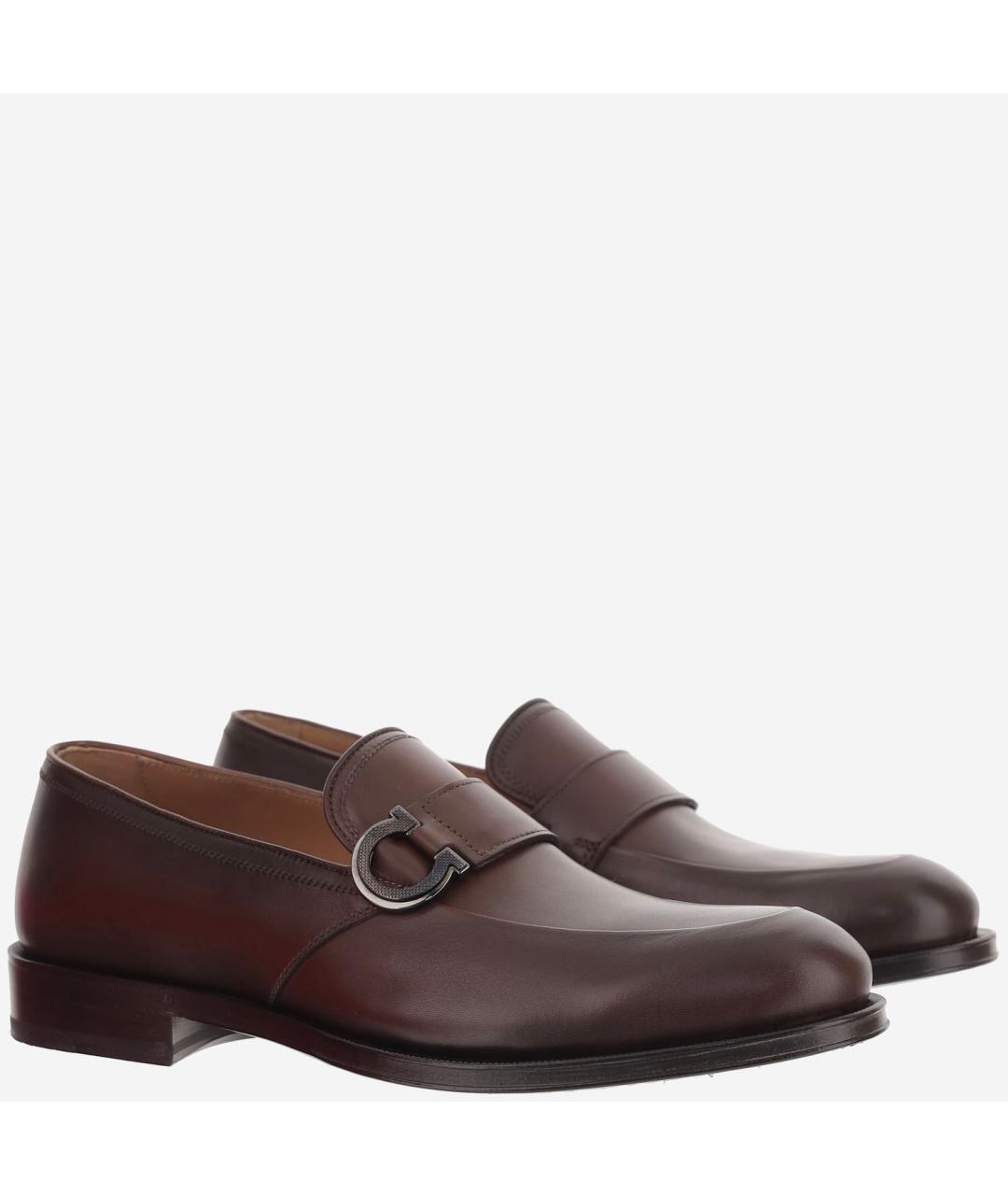 FERRAGAMO Коричневые кожаные туфли, фото 3