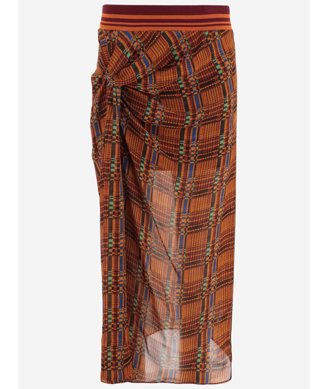 DRIES VAN NOTEN Мульти вискозная юбка миди, фото 4
