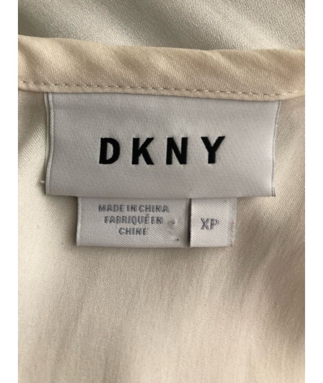 DKNY Бежевая шелковая блузы, фото 3