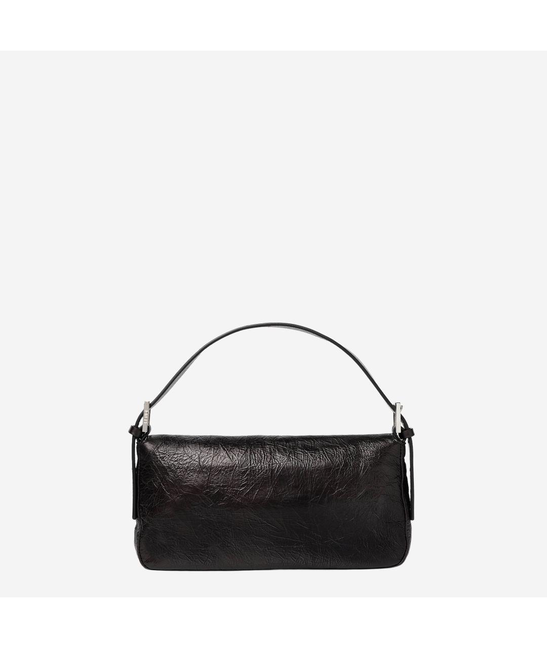 FENDI Черная кожаная сумка через плечо, фото 4