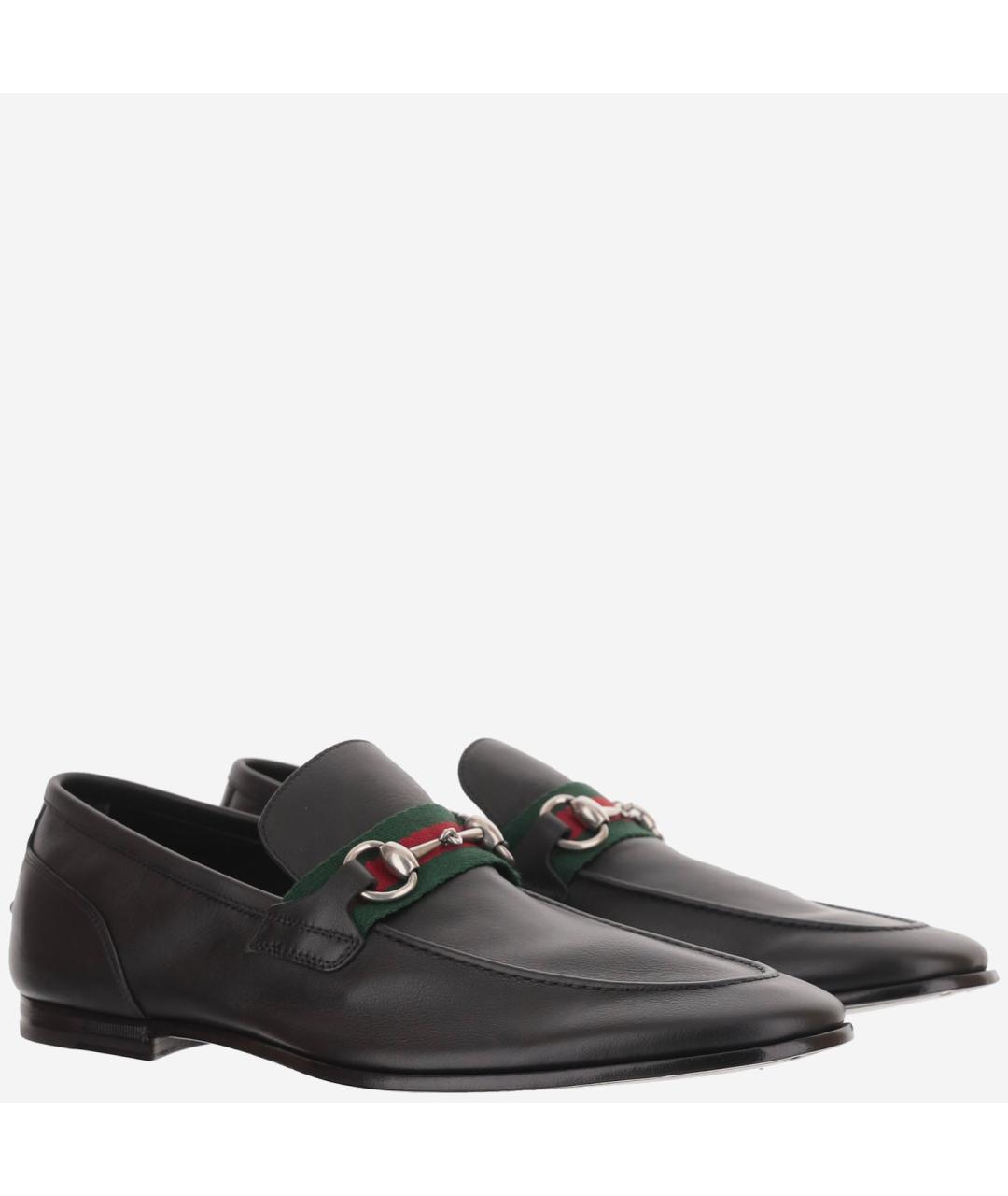 GUCCI Черные кожаные лоферы, фото 3
