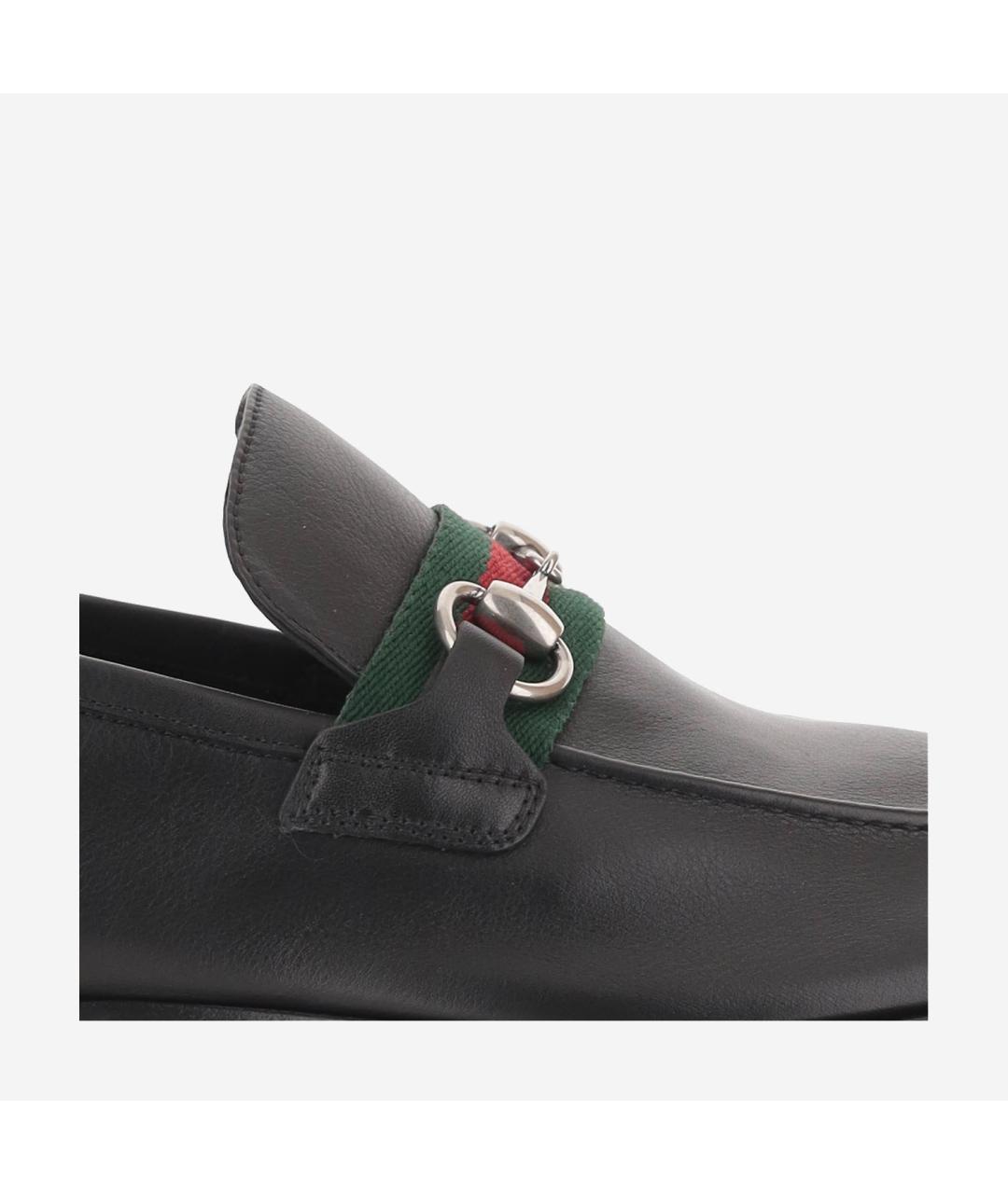 GUCCI Черные кожаные лоферы, фото 5