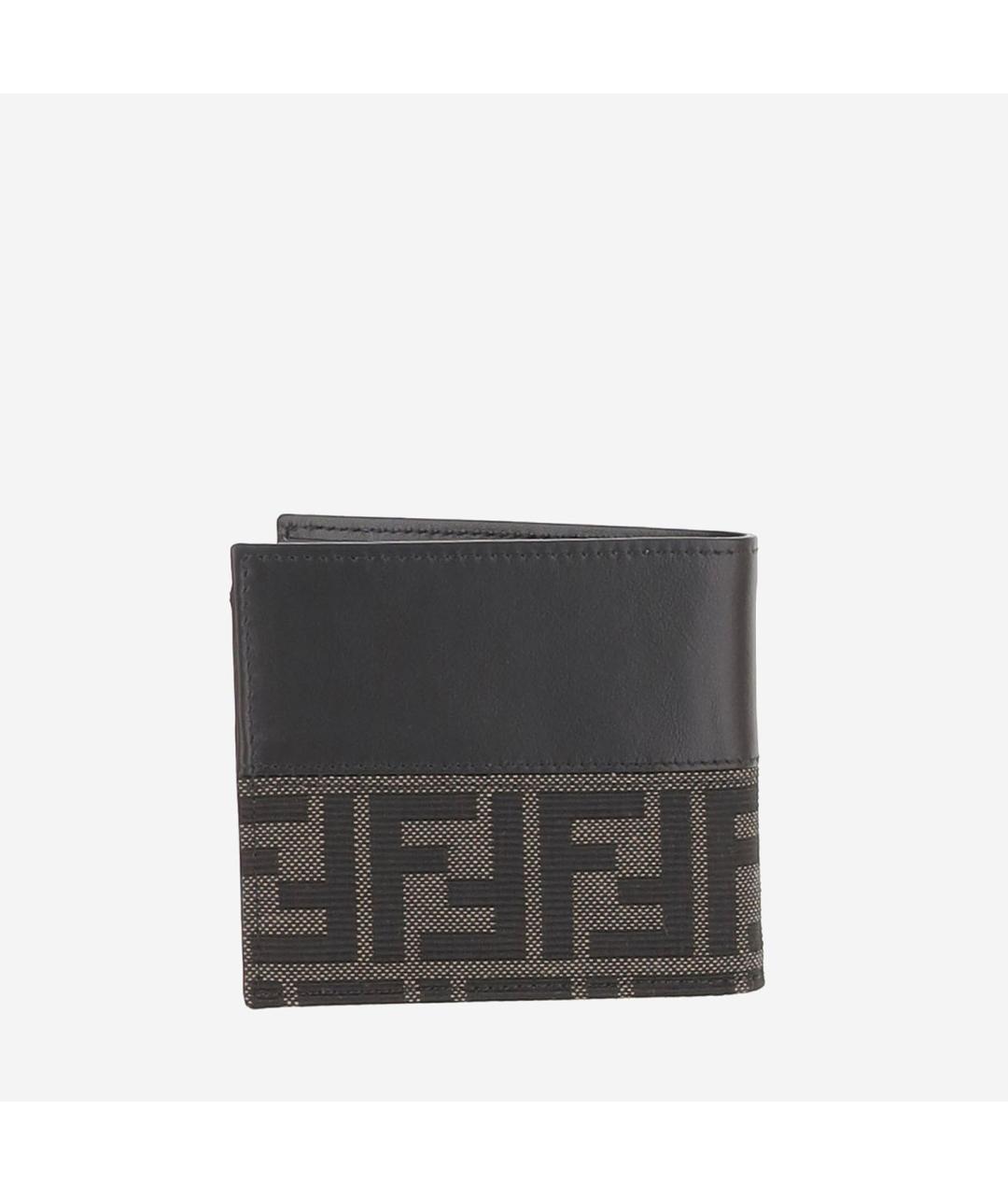 FENDI Черный кожаный кошелек, фото 3