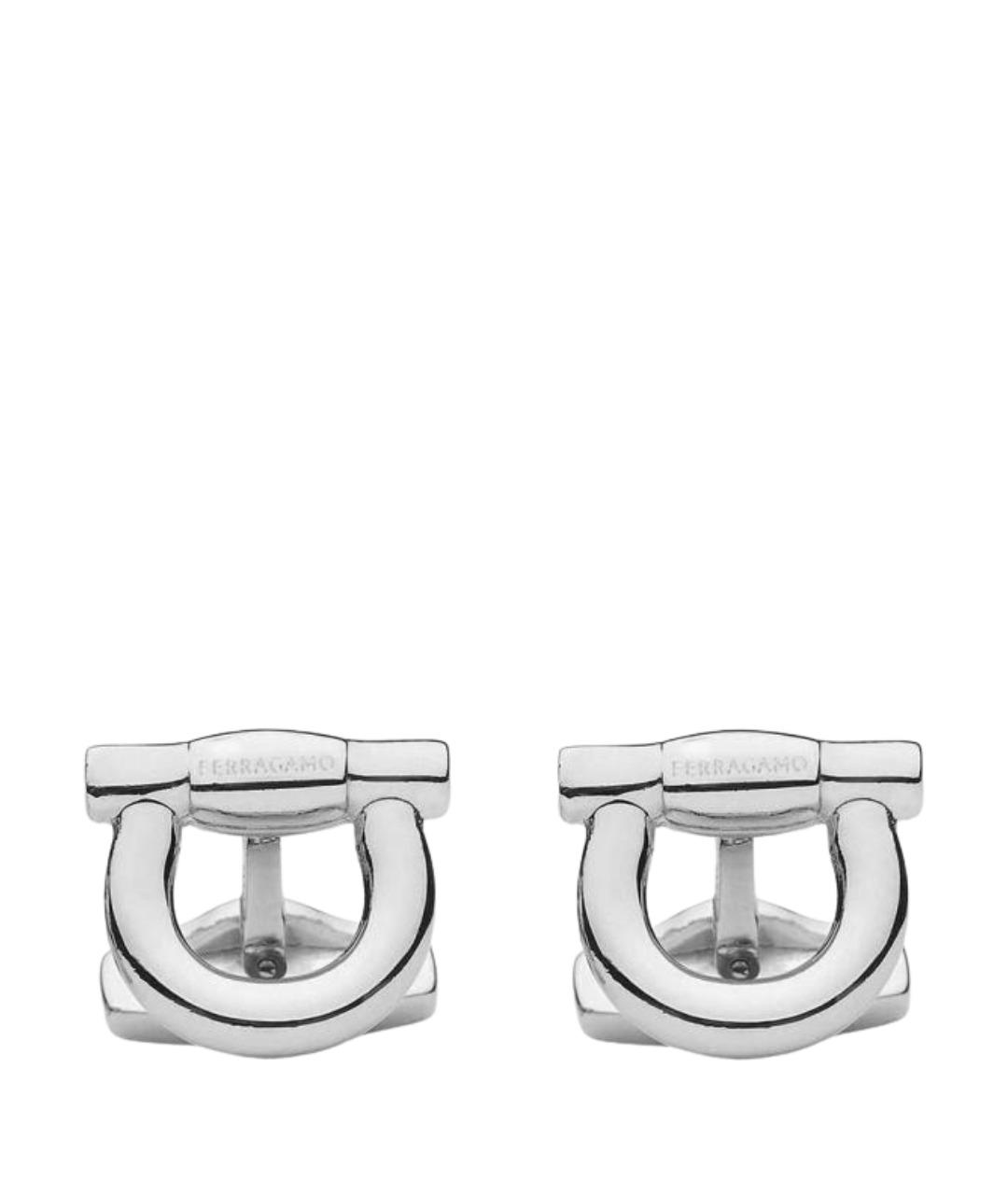 FERRAGAMO Серебряные металлические запонки, фото 1