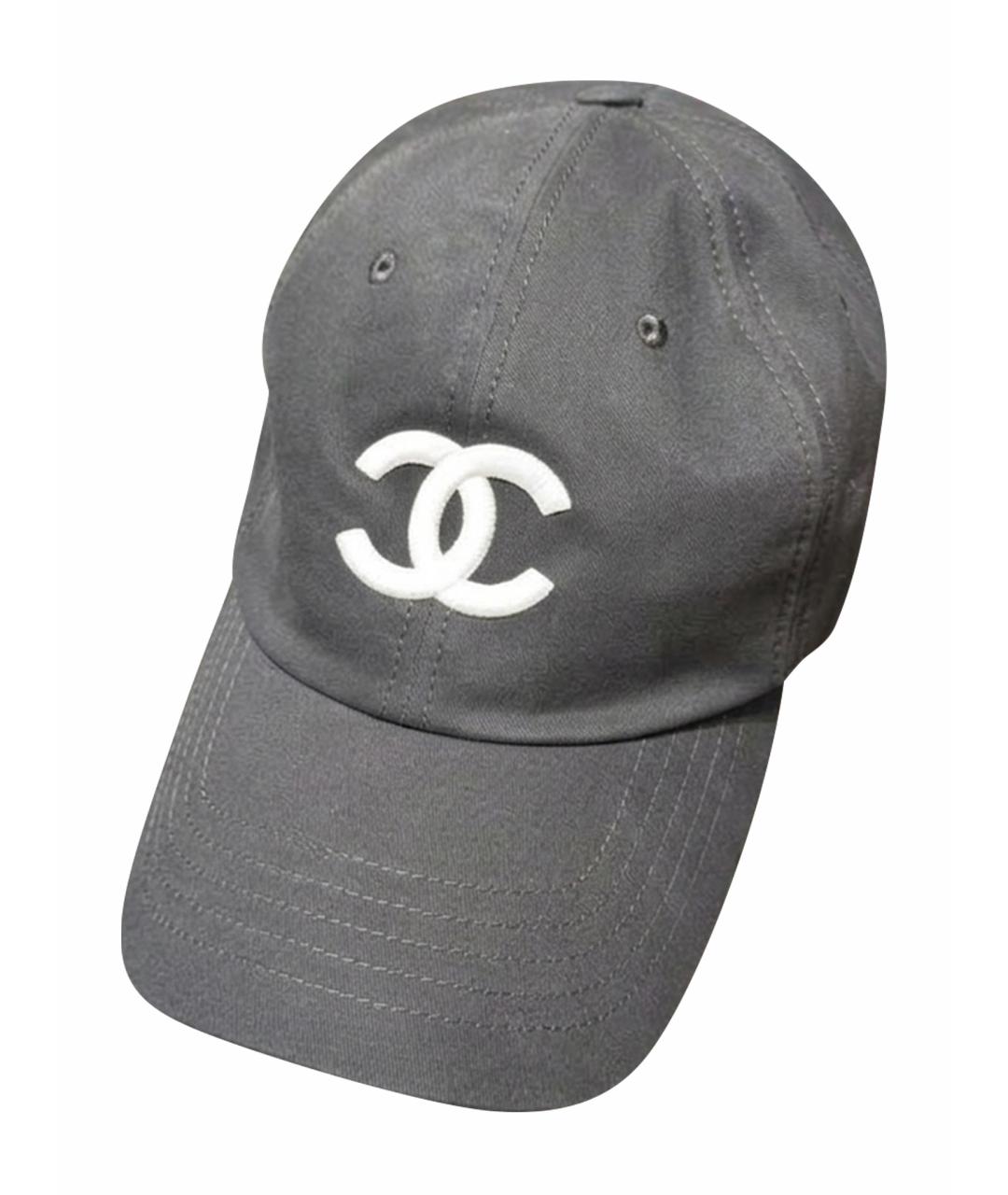 CHANEL Черная хлопковая кепка, фото 4