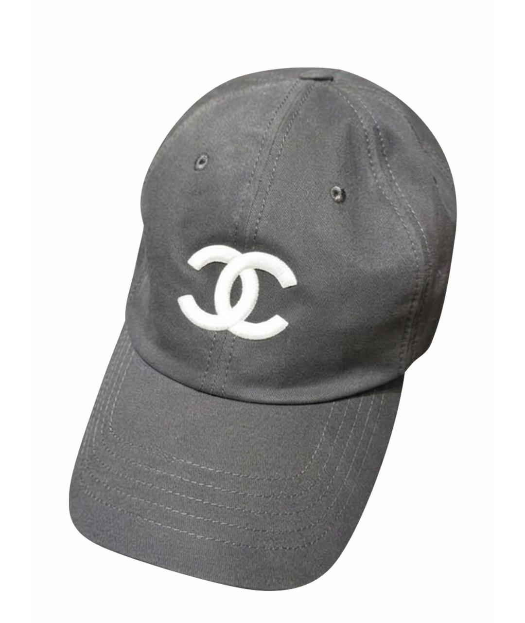CHANEL Черная хлопковая кепка, фото 1