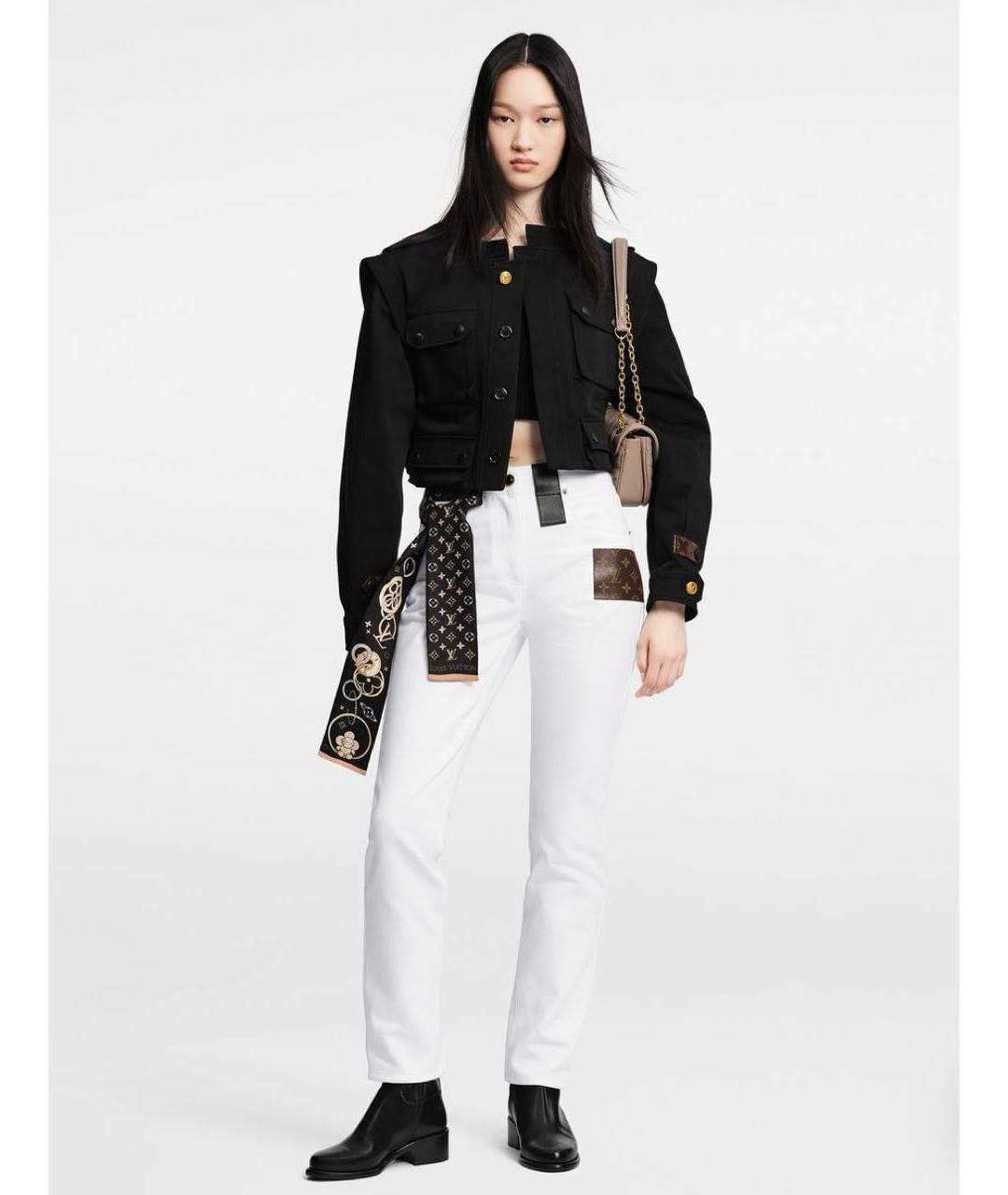 LOUIS VUITTON Белые хлопковые прямые джинсы, фото 2