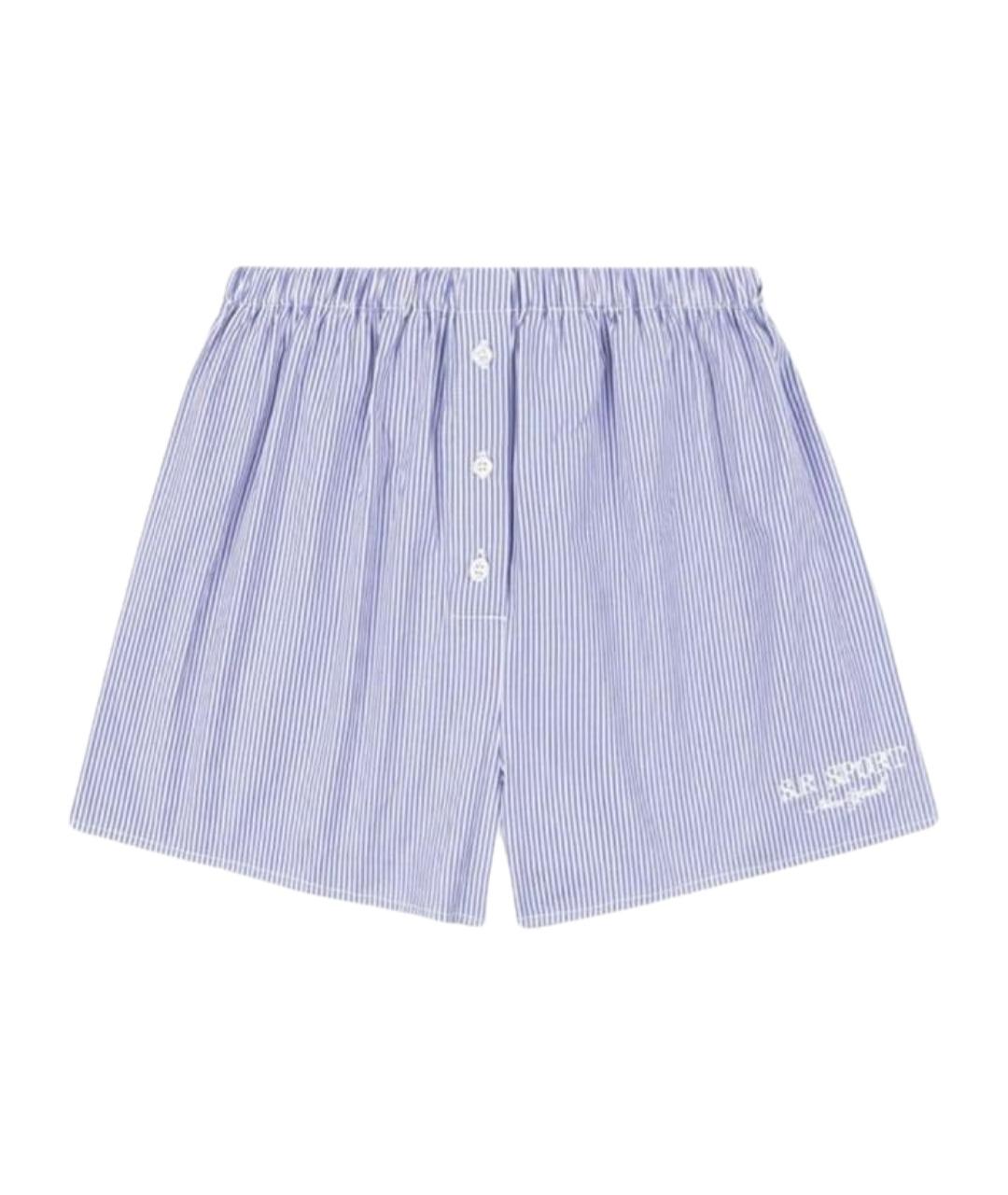 SPORTY AND RICH Голубые хлопковые шорты, фото 1