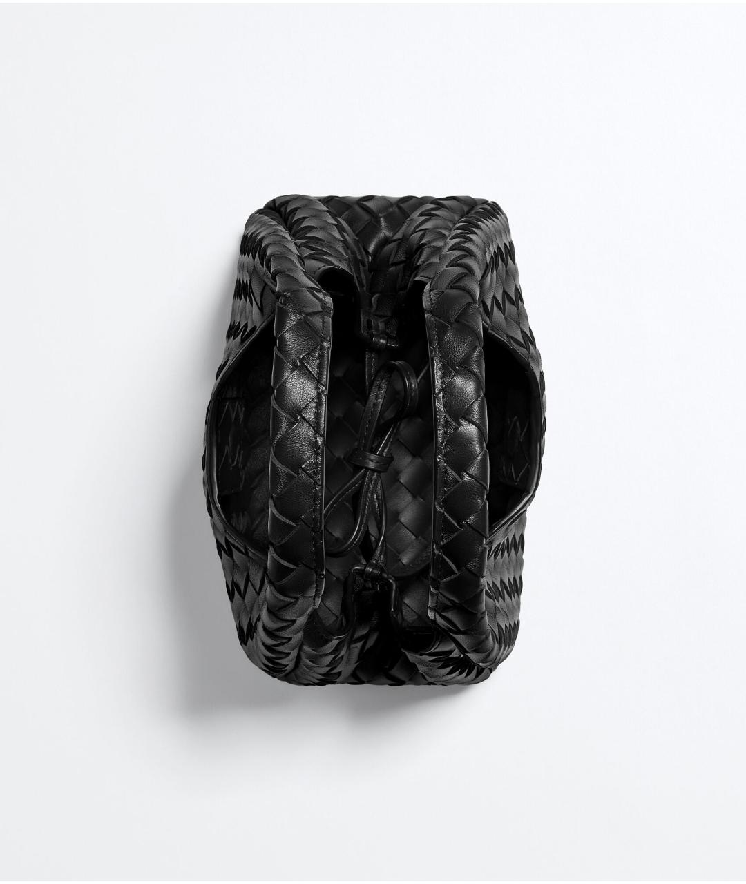 BOTTEGA VENETA Черная кожаная сумка с короткими ручками, фото 2