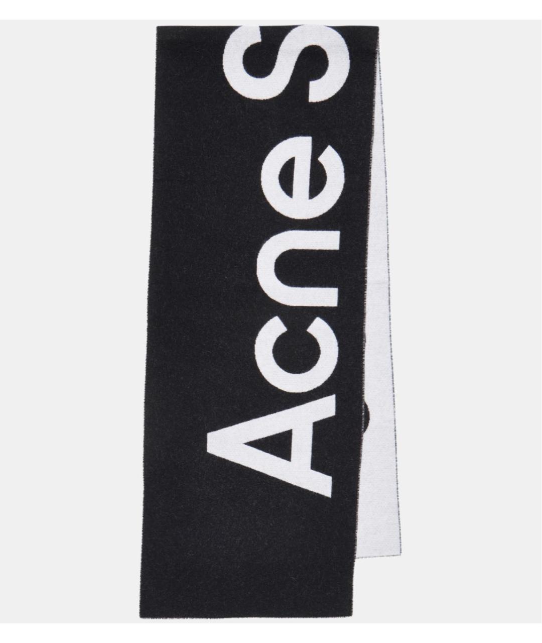 ACNE STUDIOS Черный шерстяной шарф, фото 8