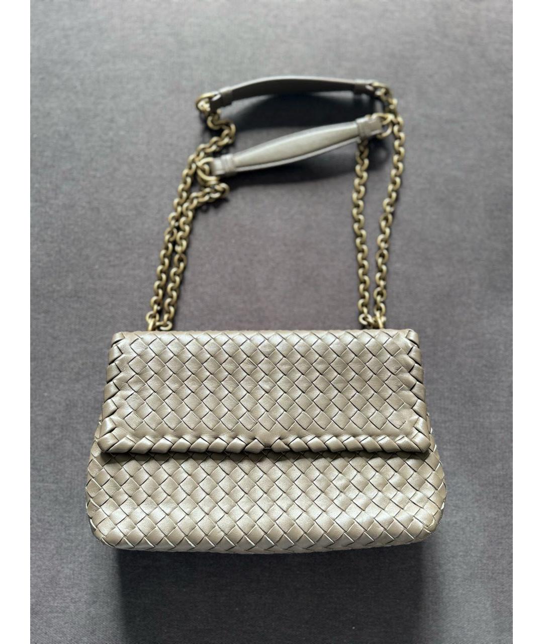 BOTTEGA VENETA Бежевая кожаная сумка через плечо, фото 5