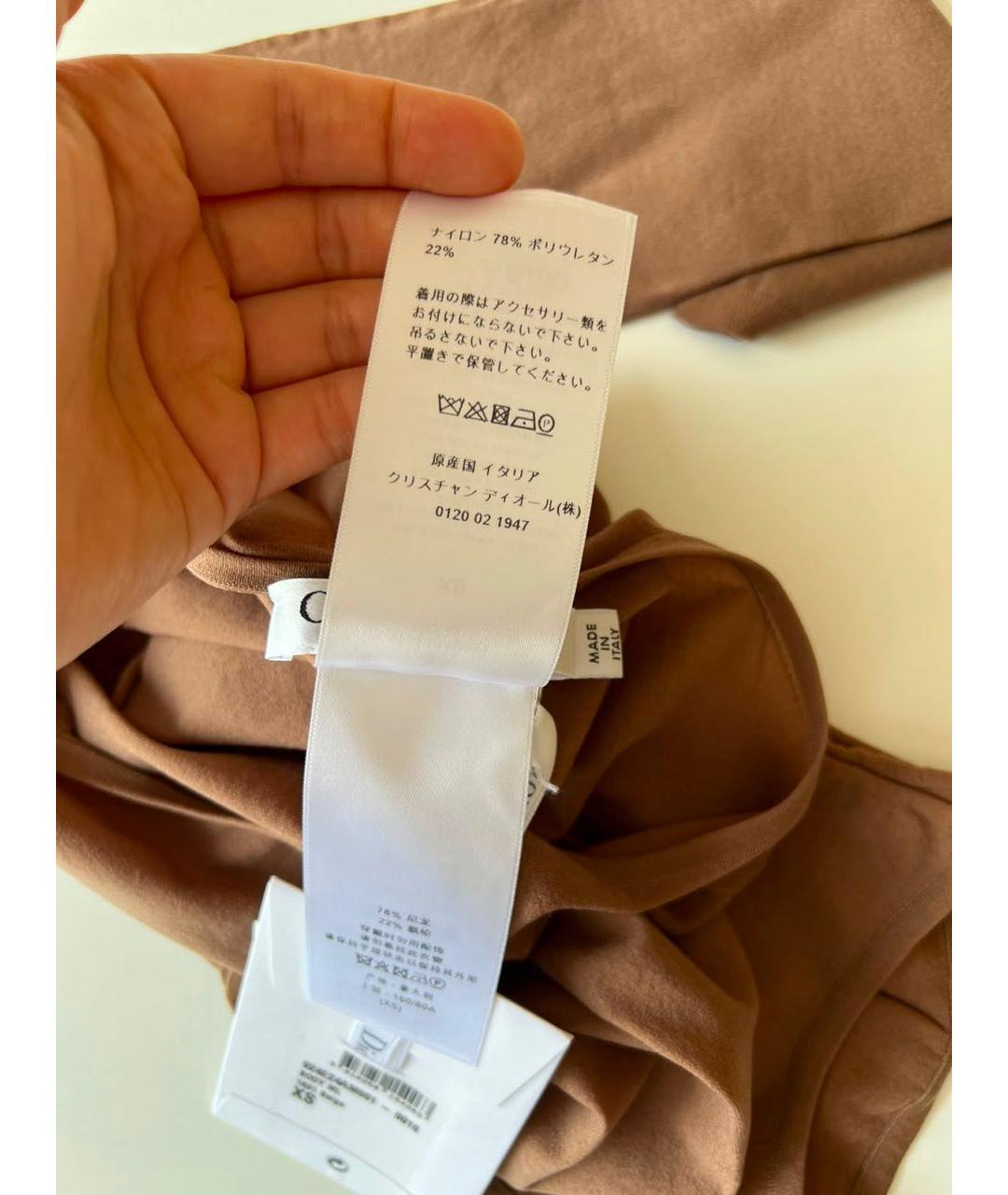 CHRISTIAN DIOR Бежевое нейлоновое боди, фото 4