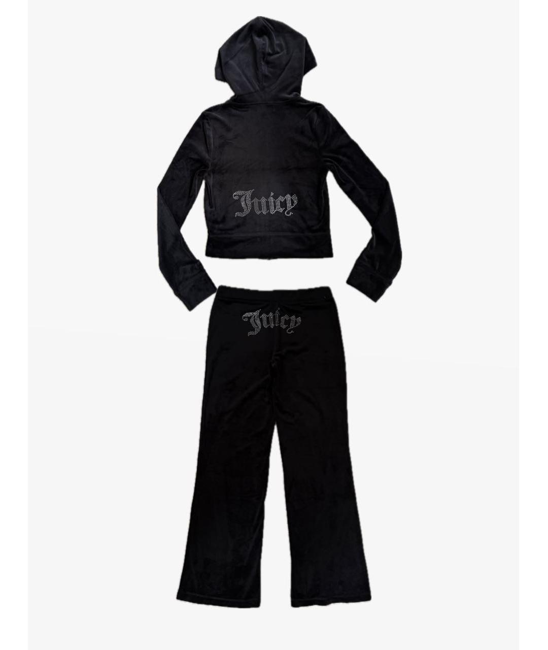JUICY COUTURE Черный велюровый костюм с брюками, фото 2