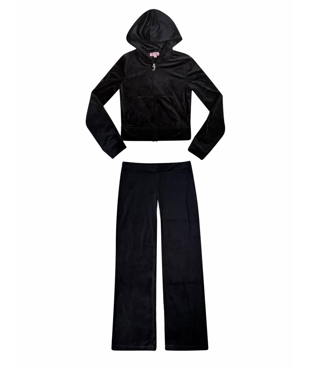 JUICY COUTURE Черный велюровый костюм с брюками, фото 1