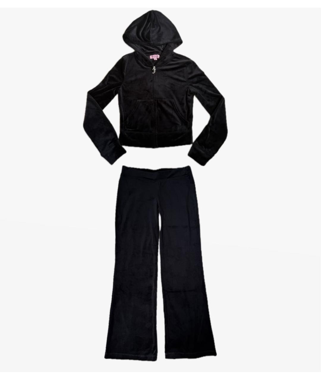 JUICY COUTURE Черный велюровый костюм с брюками, фото 7