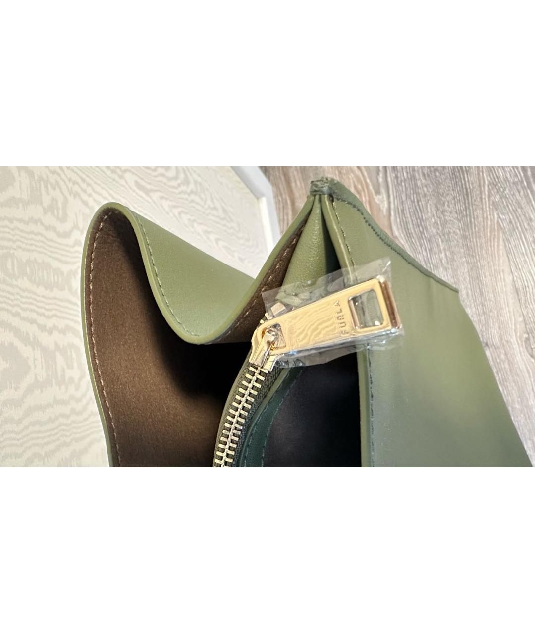 FURLA Зеленая кожаная сумка тоут, фото 5