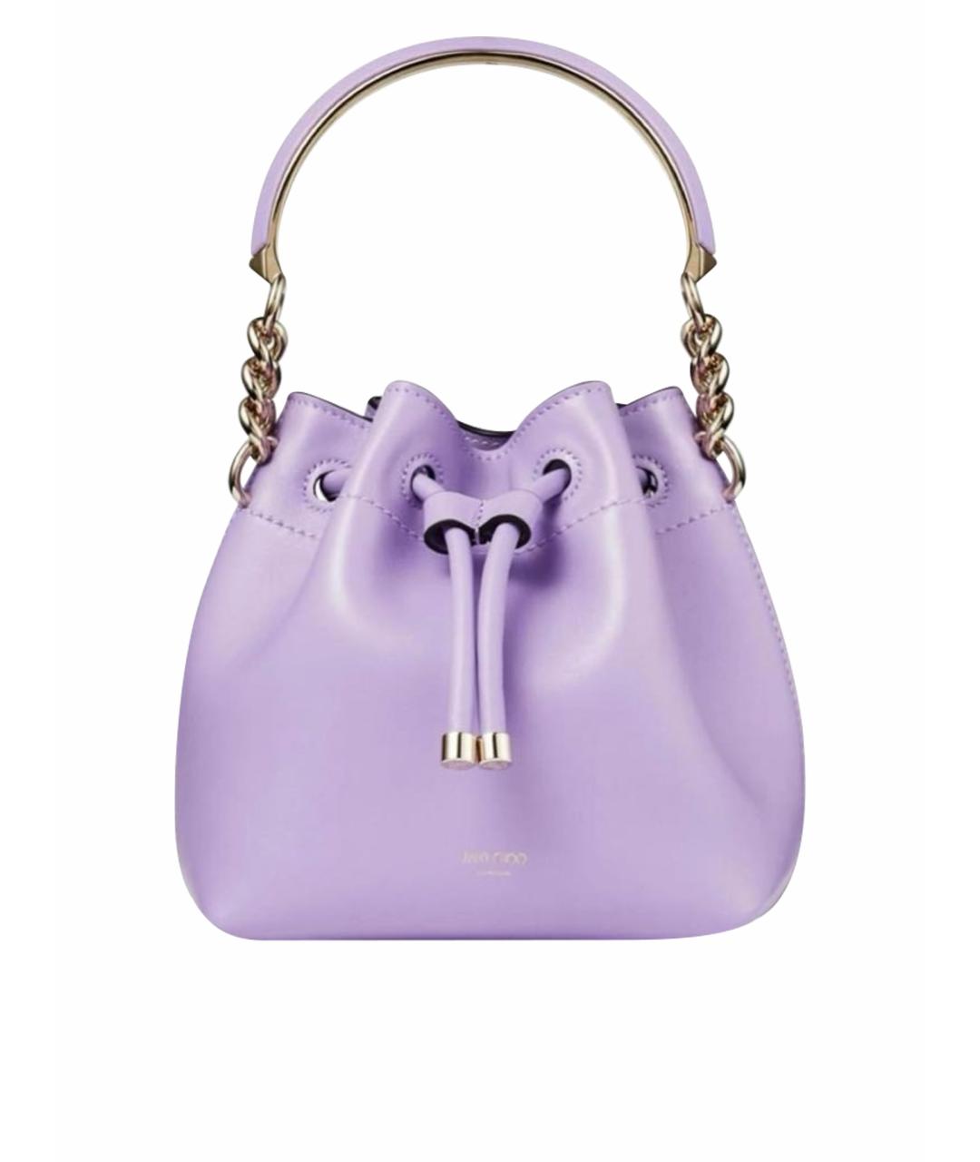 JIMMY CHOO Фиолетовая кожаная сумка через плечо, фото 1