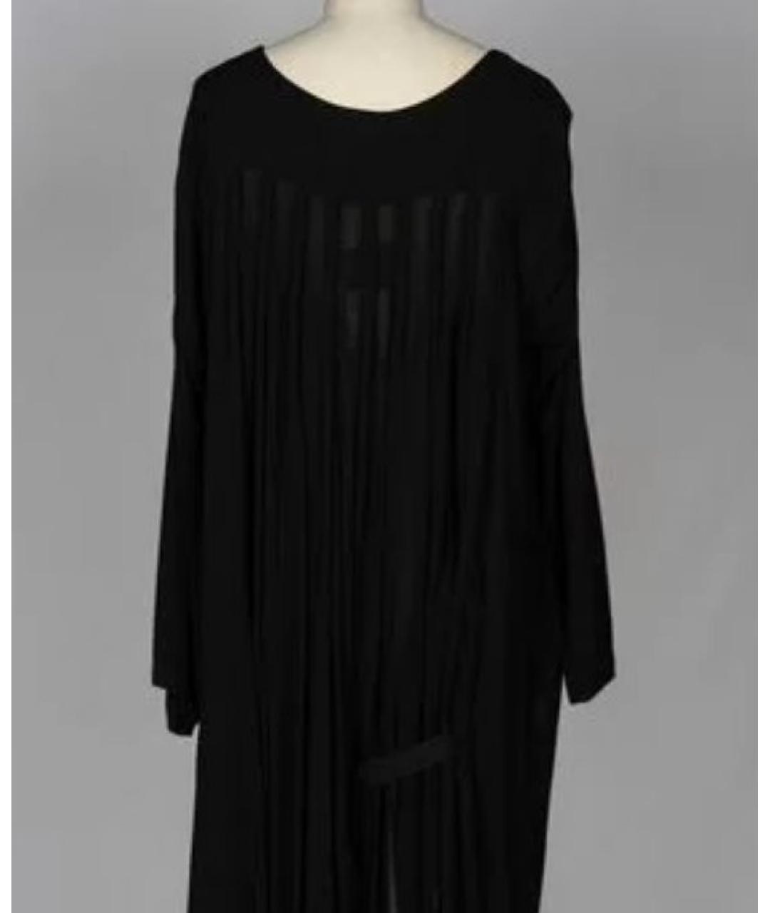 ANN DEMEULEMEESTER Черное вискозное повседневное платье, фото 4